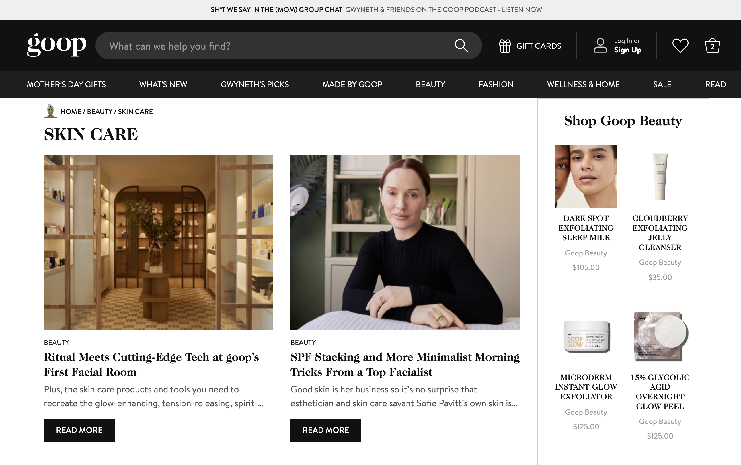 Goop articles