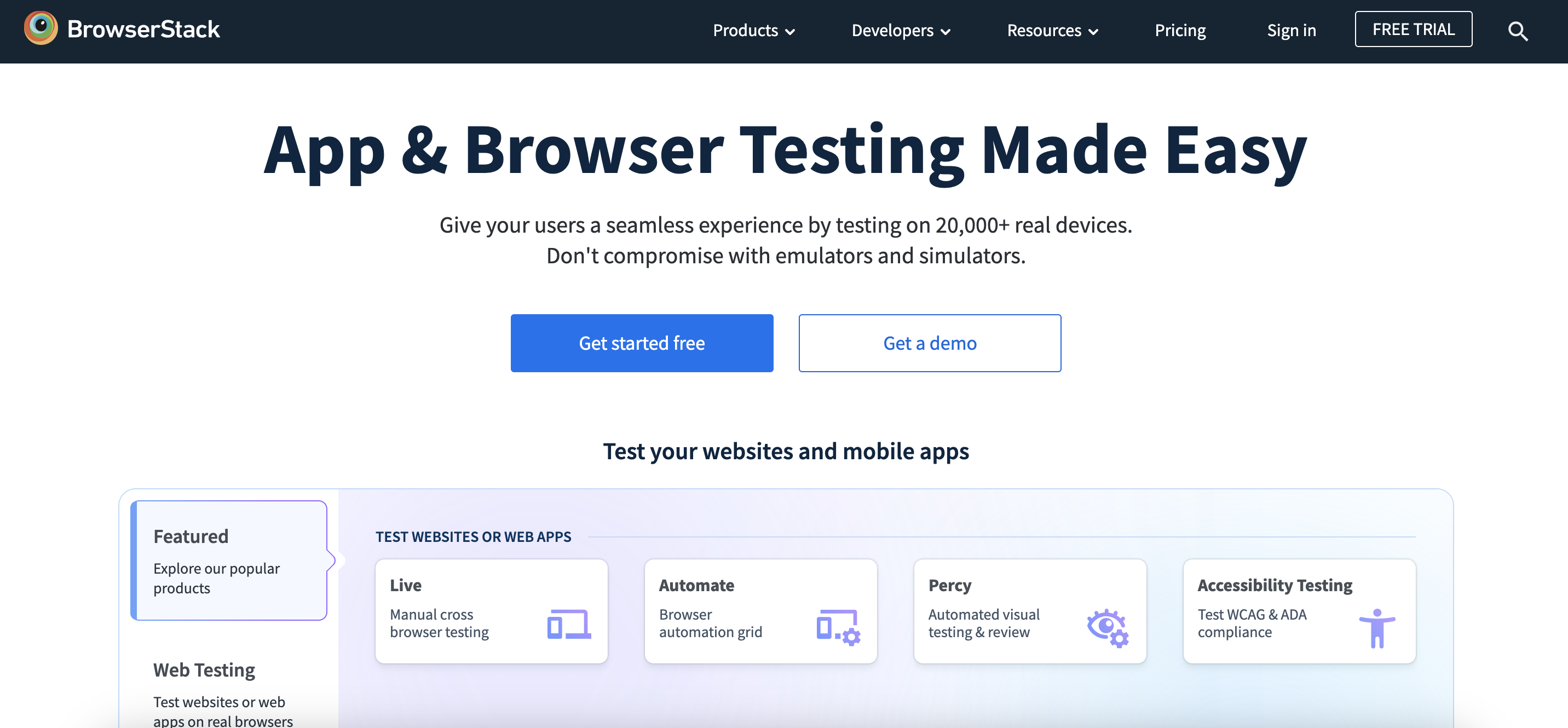 BrowserStack tool for a mobile-friendly website