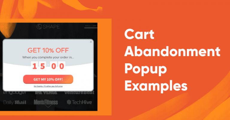 13 Great Cart Abandonment Popup Examples and Best Practices