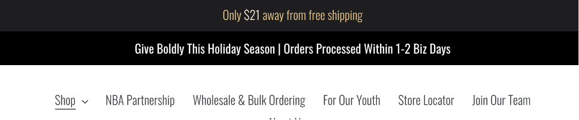 Free shipping sticky bar