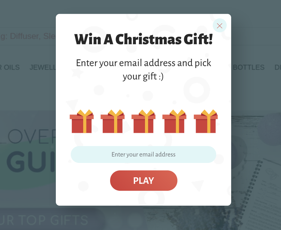 Love Thy Oils’ gamified Christmas popup