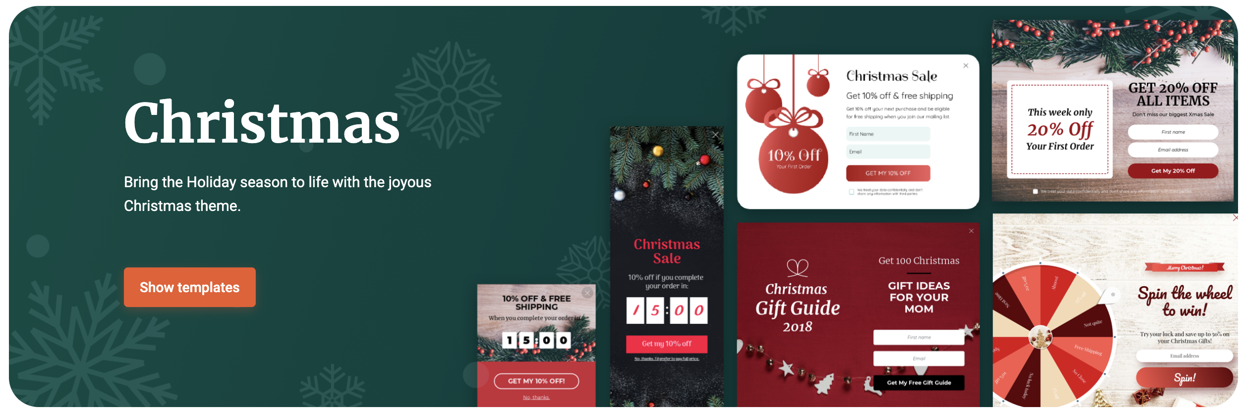 Christmas popups inspiration library