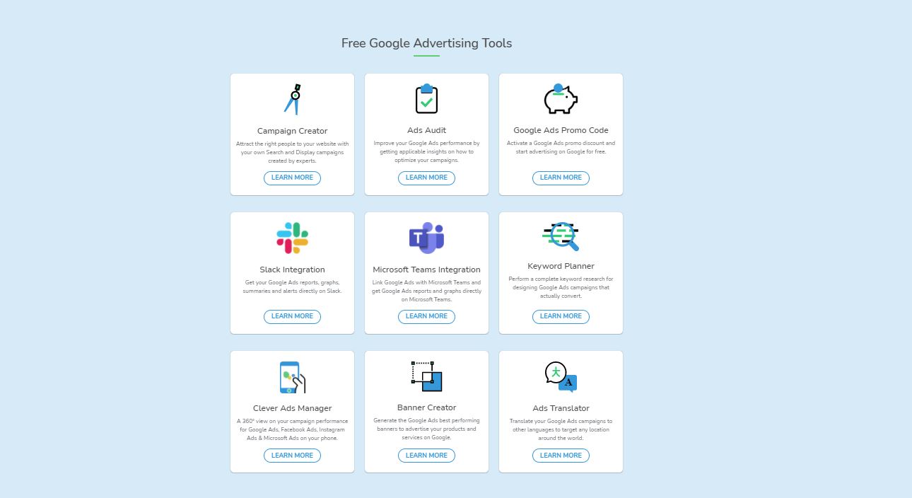 Boost the conversion rate of your Google Ads campaigns with Clever Ads.