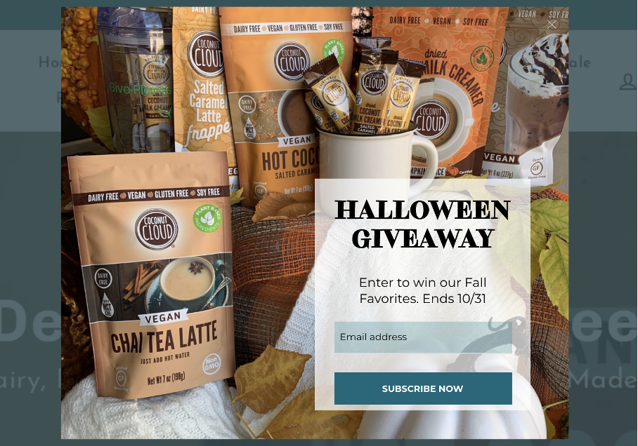 Coconut Cloud fall marketing popup