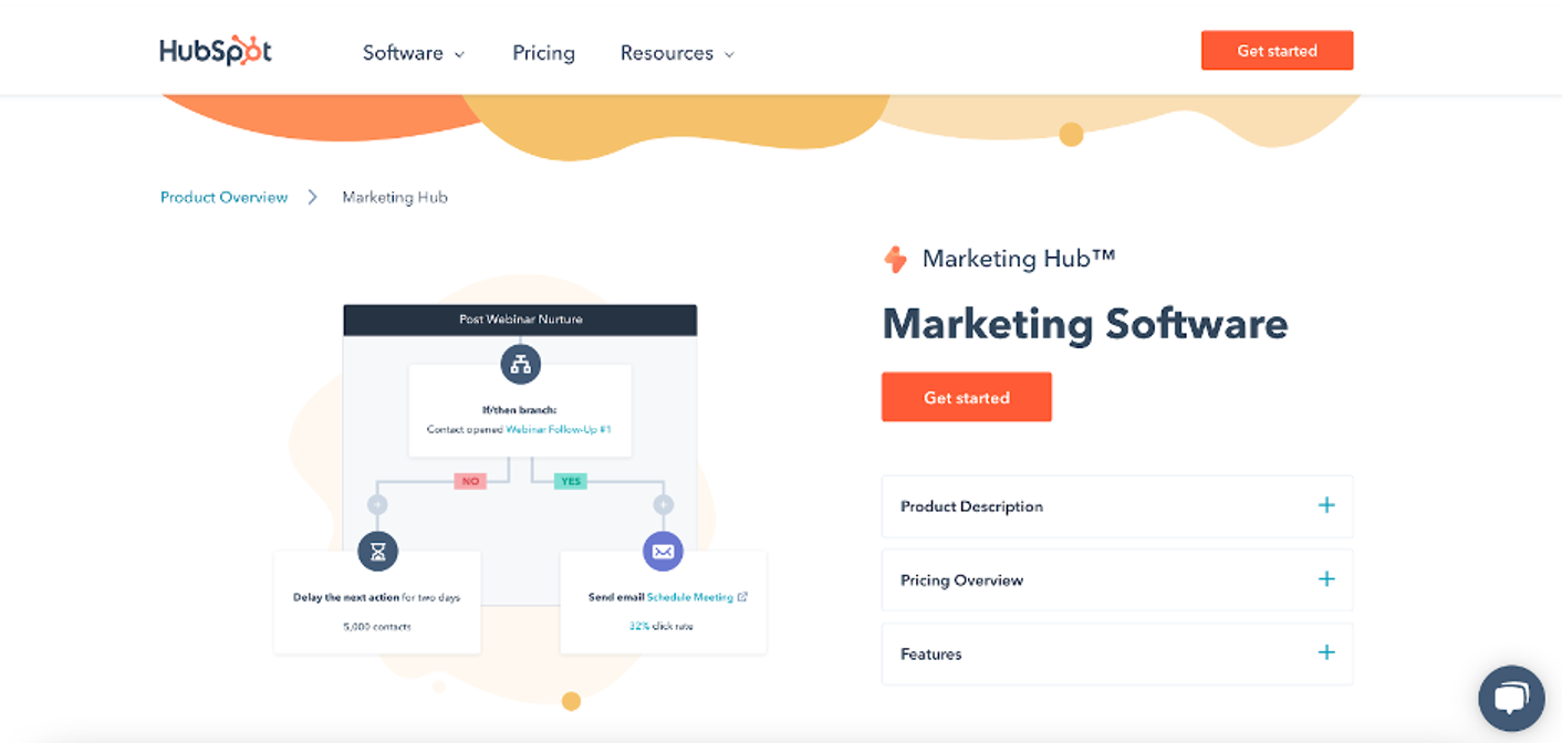 Hubspot is one of the best tools to add an email marketing section to your website