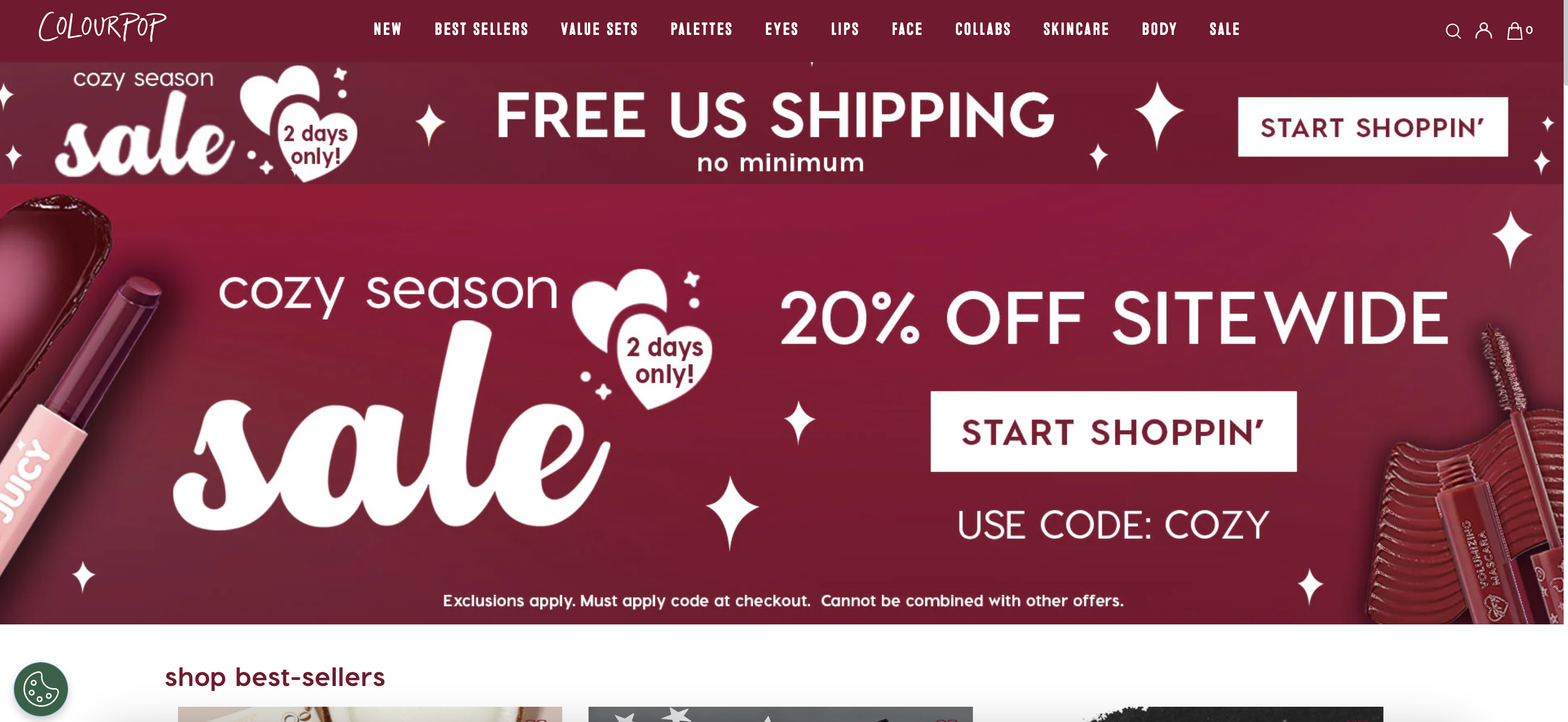 Colourpop Shopify store