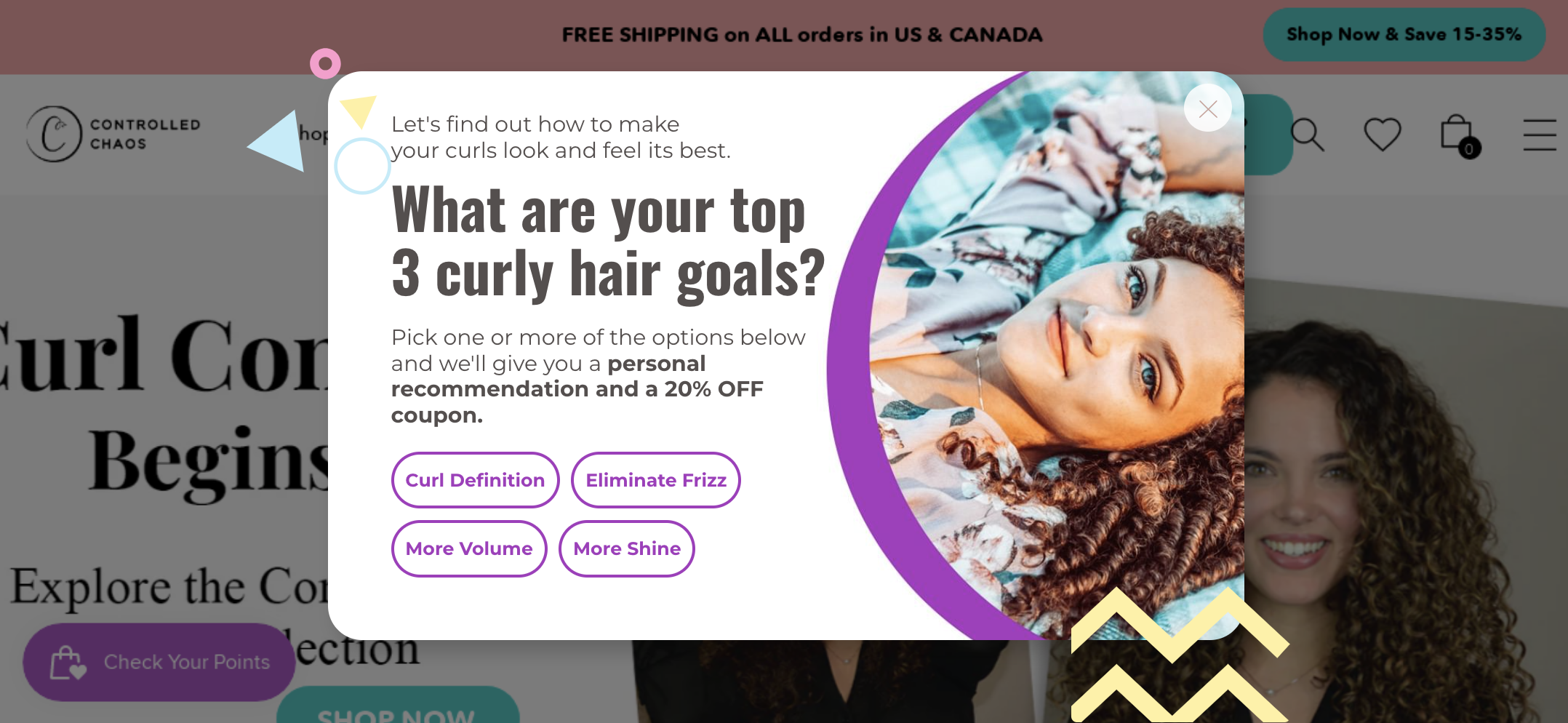 Controlled Chaos's quiz popup strategy provides product recommendations