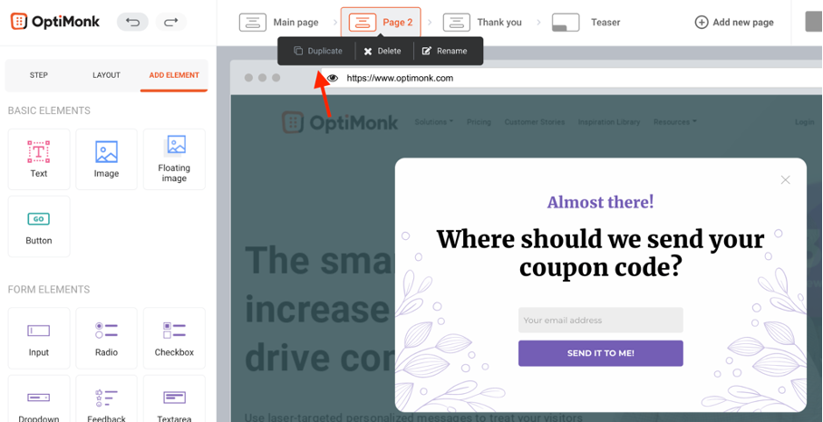 How to edit your conversational popup with OptiMonk