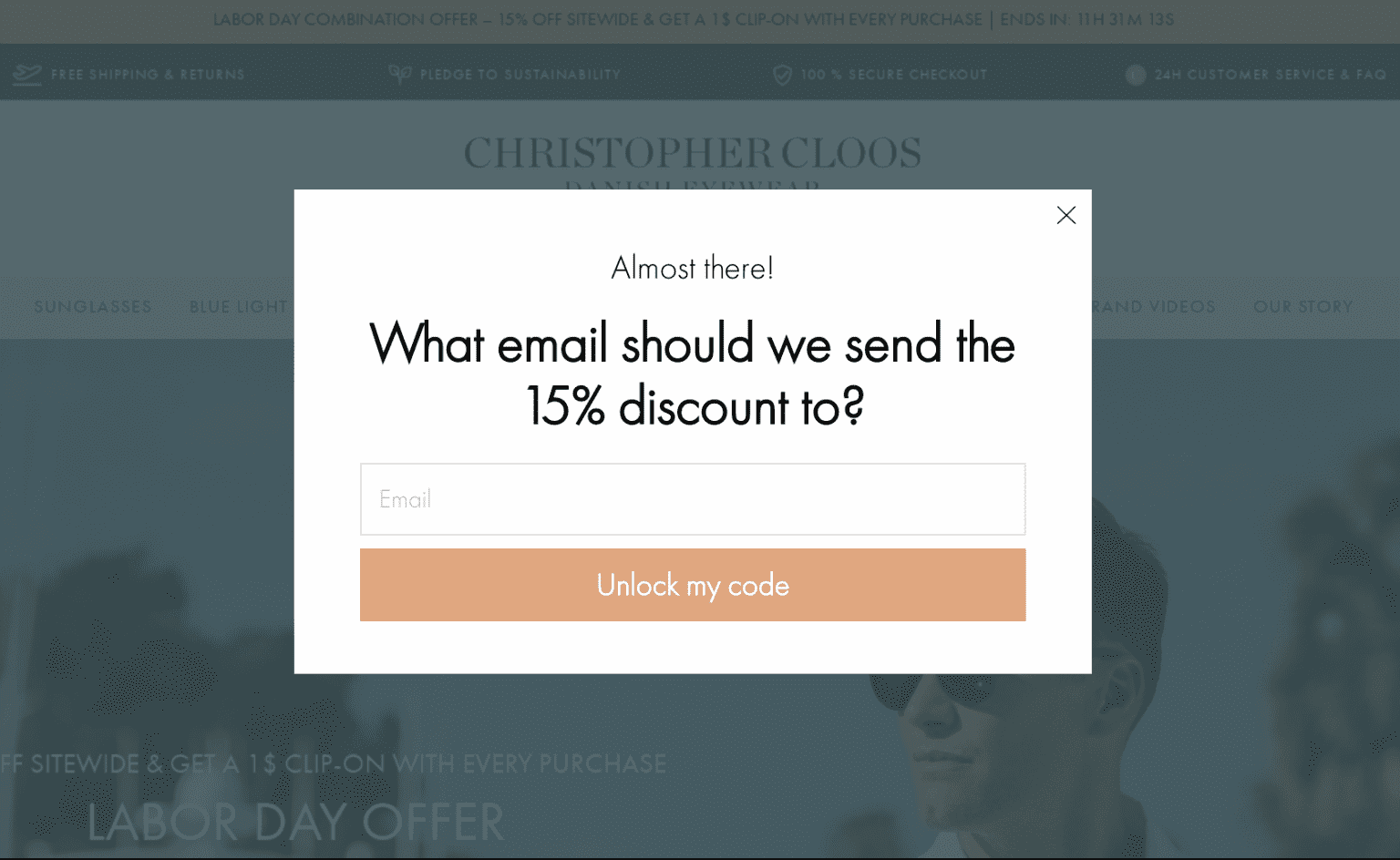Multi-step pop-up offering product category options, followed by email opt-in and personalized product recommendations.