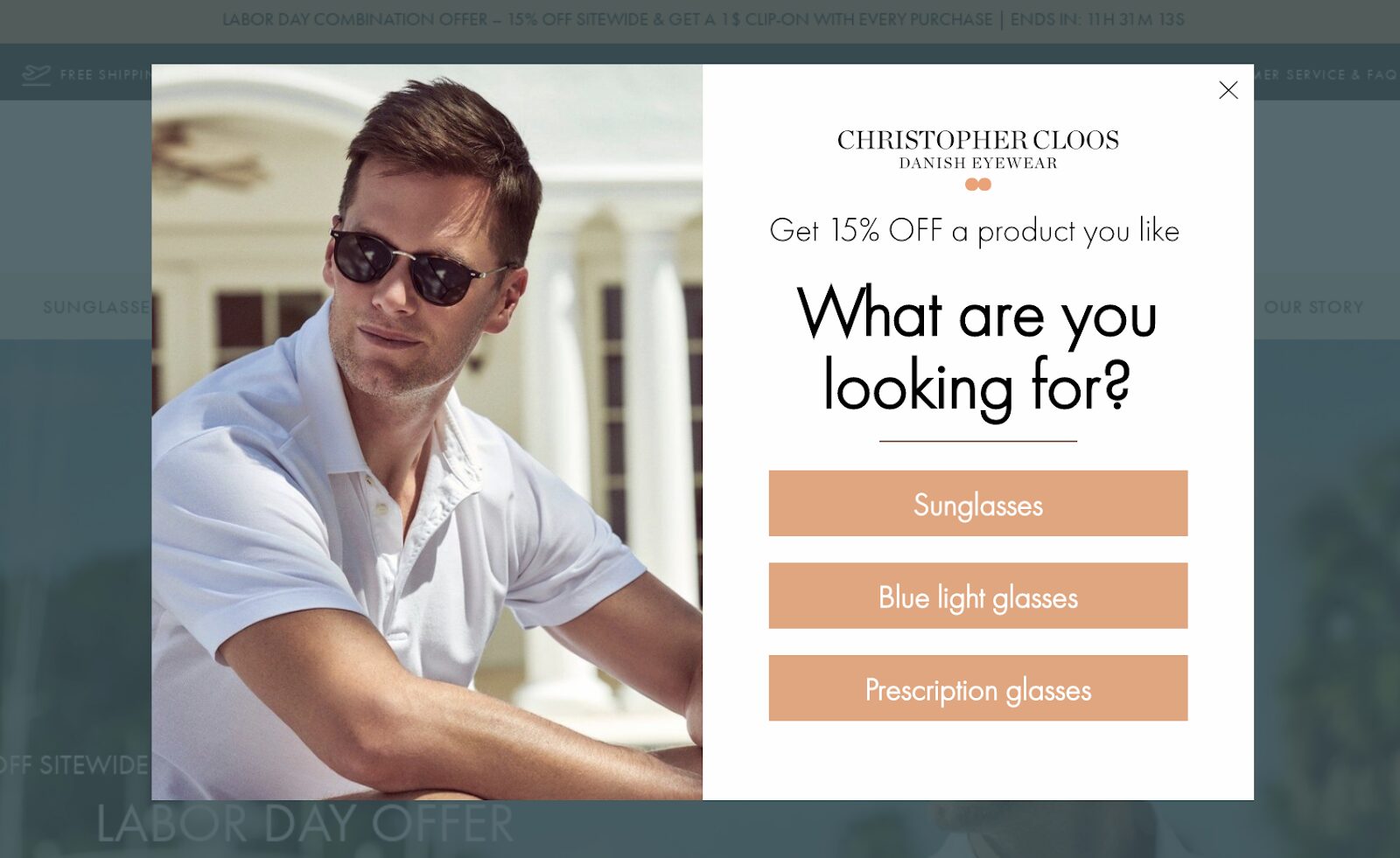 Christopher Cloos the online store convert website visitors with the conversational pop-ups.