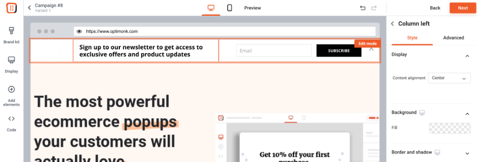 How to Copy the Popups of Top Ecommerce Brands Using OptiMonk copy american eagle popup 02 - How to Copy the Popups of Top Ecommerce Brands Using OptiMonk