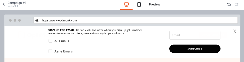 How to Copy the Popups of Top Ecommerce Brands Using OptiMonk copy american eagle popup 04 - How to Copy the Popups of Top Ecommerce Brands Using OptiMonk