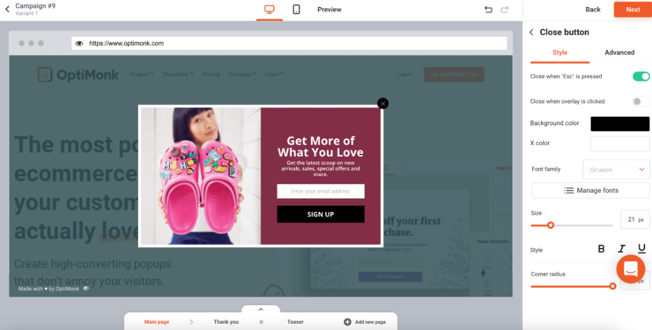 How to Copy the Popups of Top Ecommerce Brands Using OptiMonk copy crocs popup 05 - How to Copy the Popups of Top Ecommerce Brands Using OptiMonk