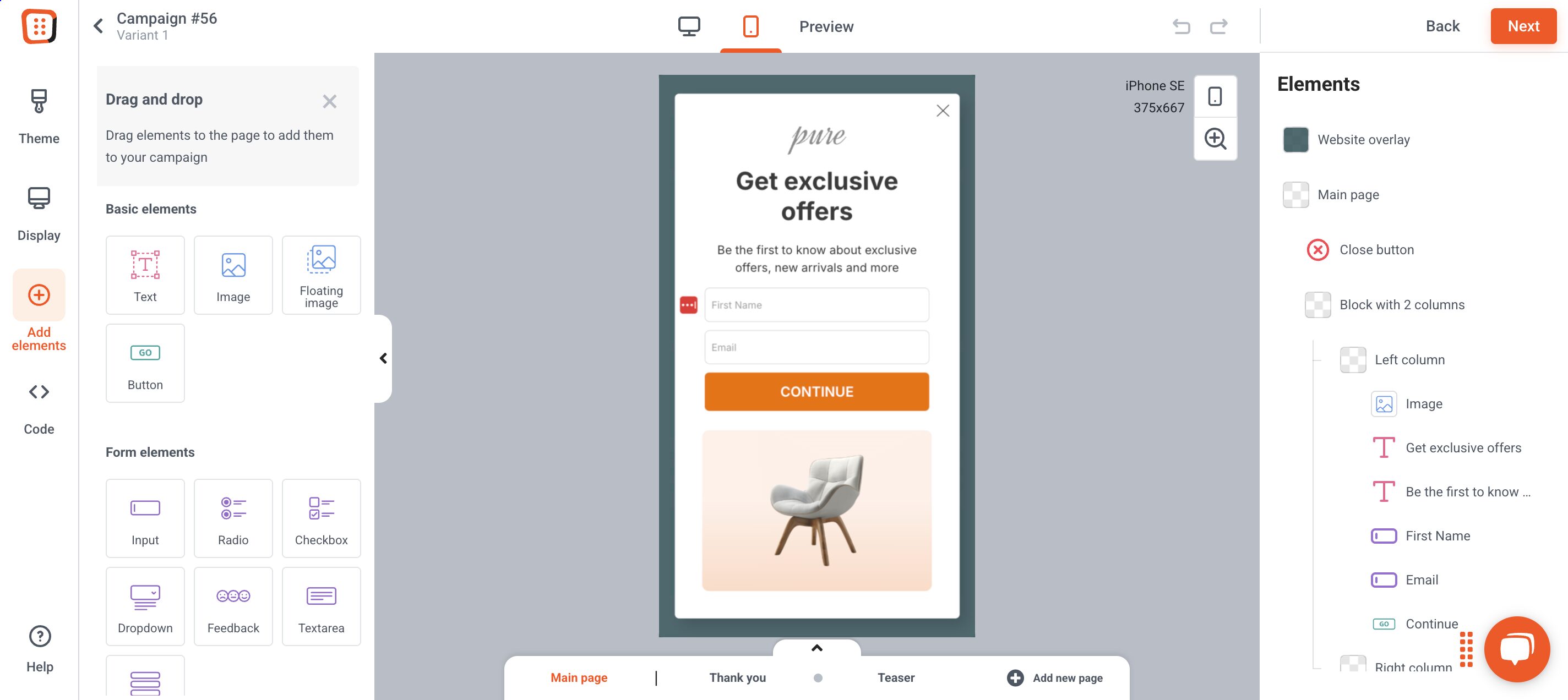 Create mobile pop ups without a breeze in OptiMonk