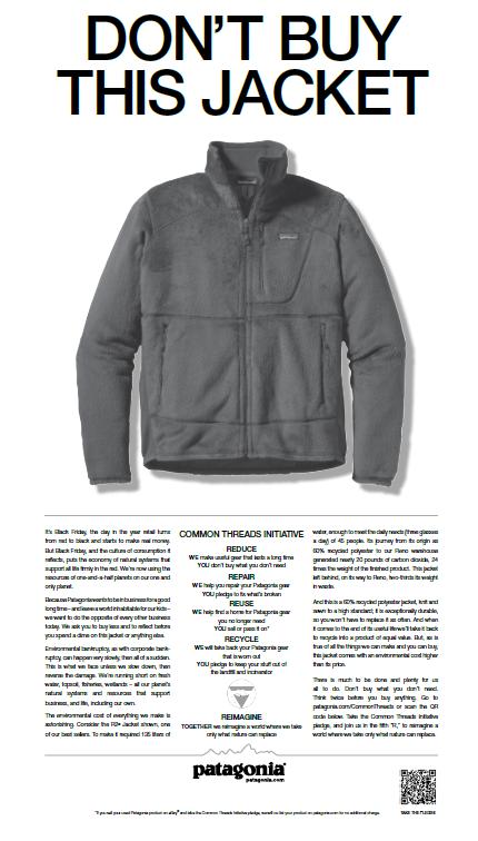 Patagonia’s Black Friday marketing strategy