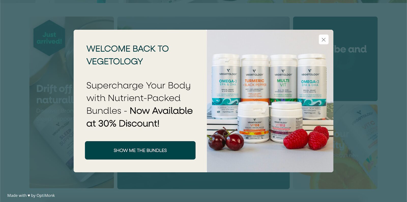 To engage returning site visitors they implemented a special discount for the maximum impact.