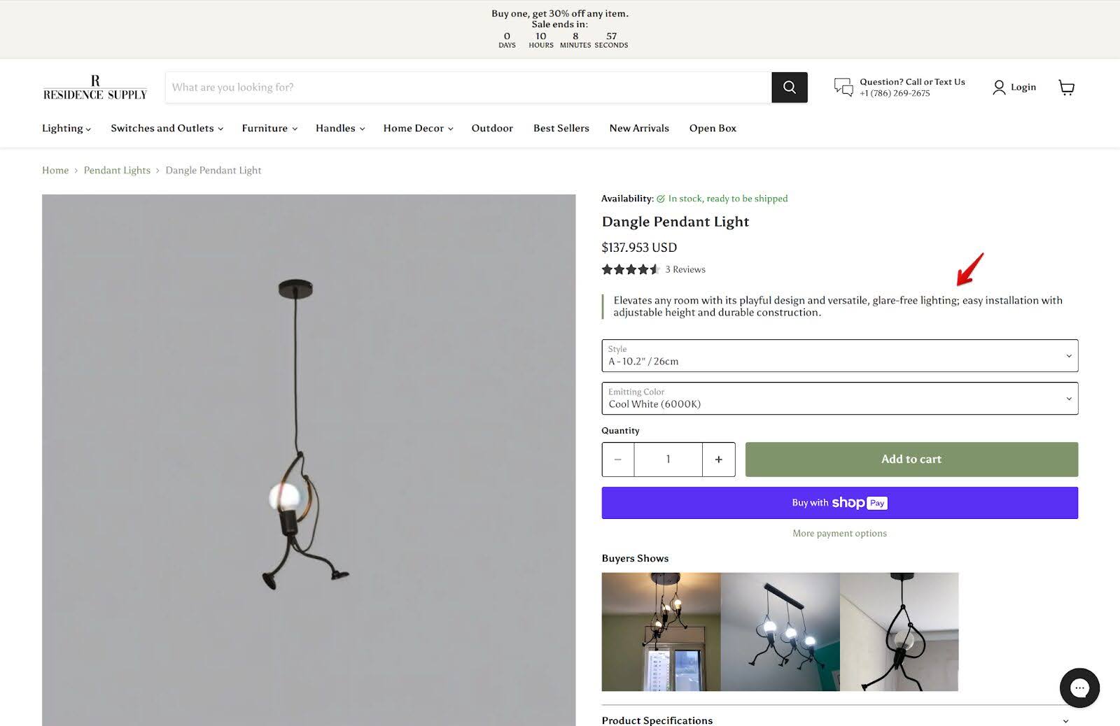 To increase conversion rate they have added new descriptions to their product pages.