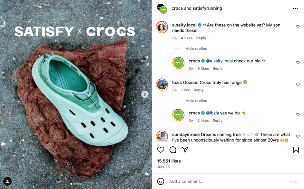 Crocs market share deals