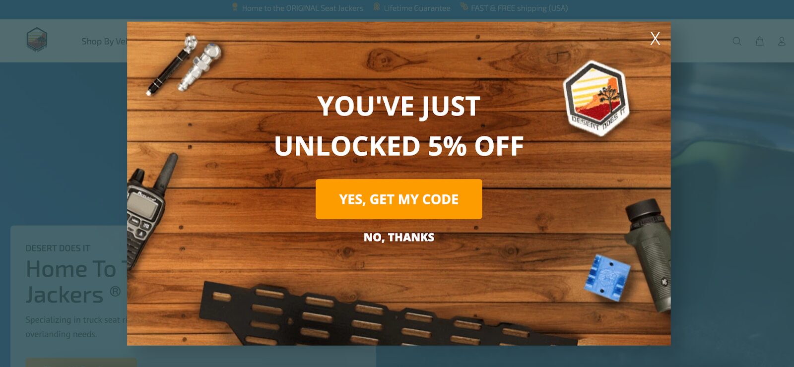 Yes or No popup