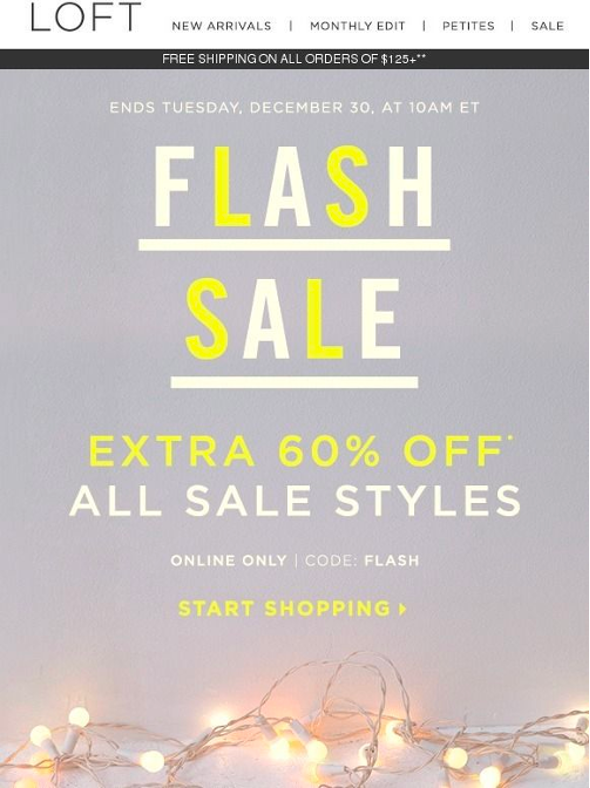 Flash sale discount pricing strategy