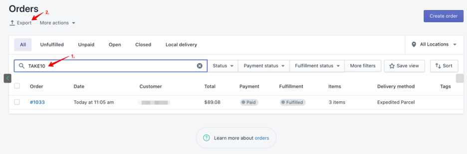 Shopify sales reports to measure the effectiveness of discount codes