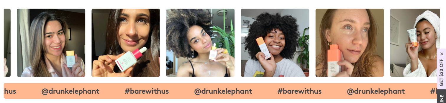 Drunk Elephant user-generated content