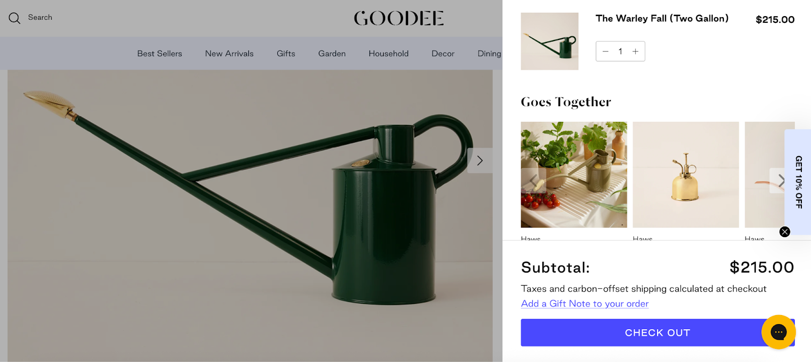 Goodee ecommerce cart design