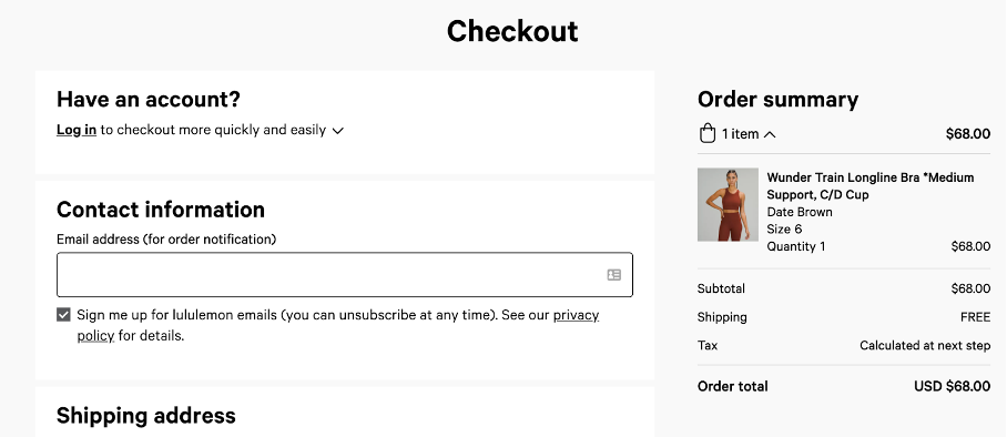 Improve checkout flow by showing the total cost