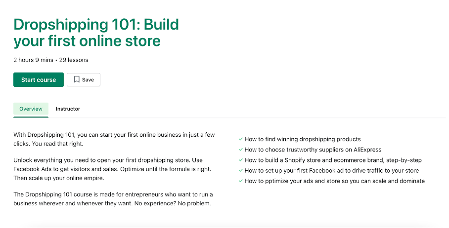 Shopify Dropshipping 101