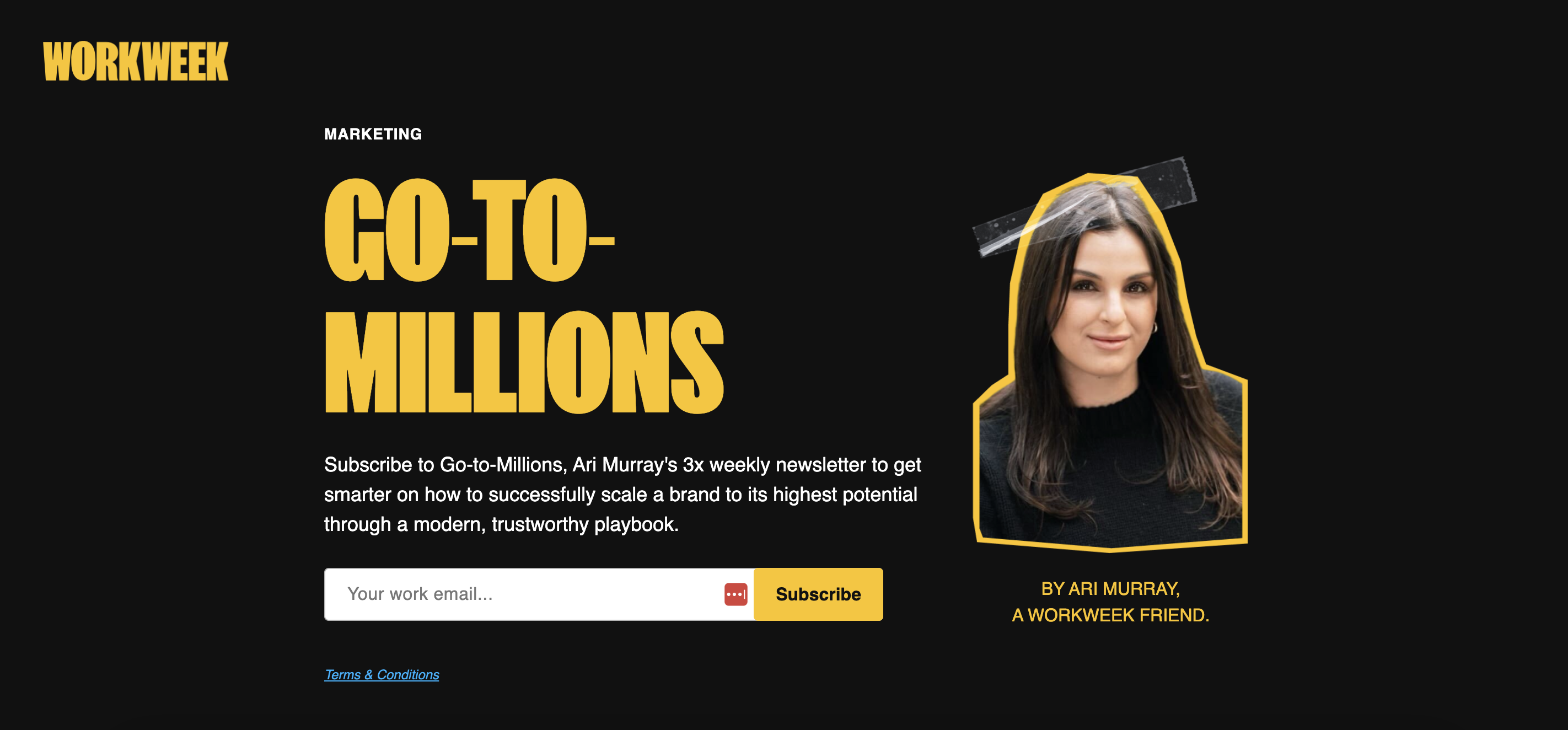 Go-to-Millions: Three times a week newsletter by Ari Murray, packed with growth strategies and marketing tips.