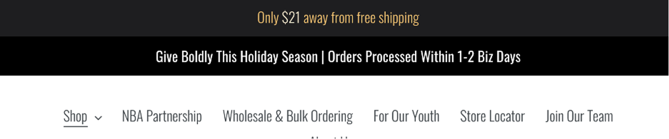 Increase e-commerce conversions with a dynamic free shipping bar