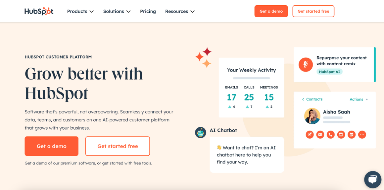 HubSpot CRM platform