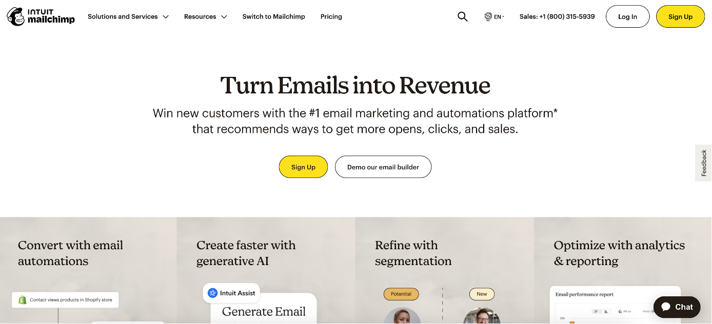 Mailchimp email marketing tools