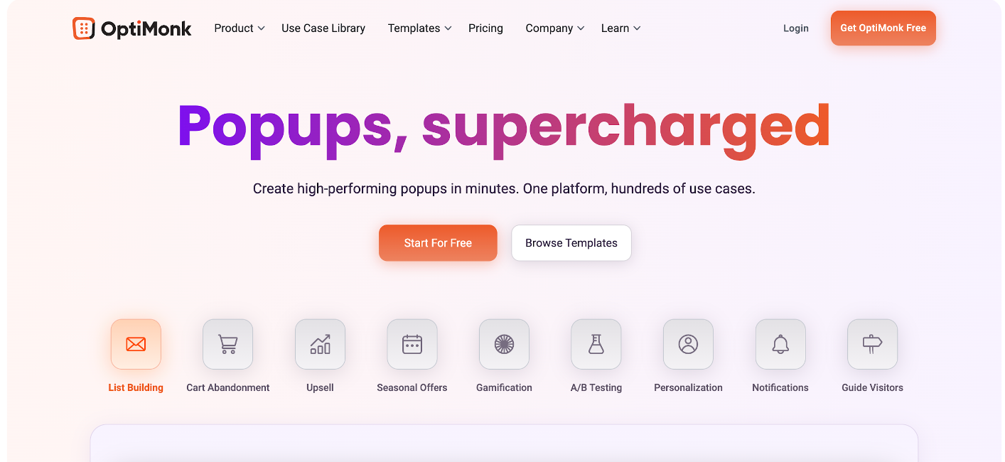 OptiMonk marketing tools