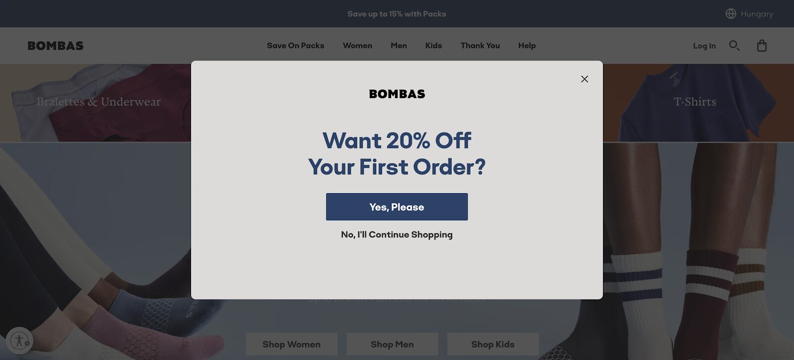 Bombas popup