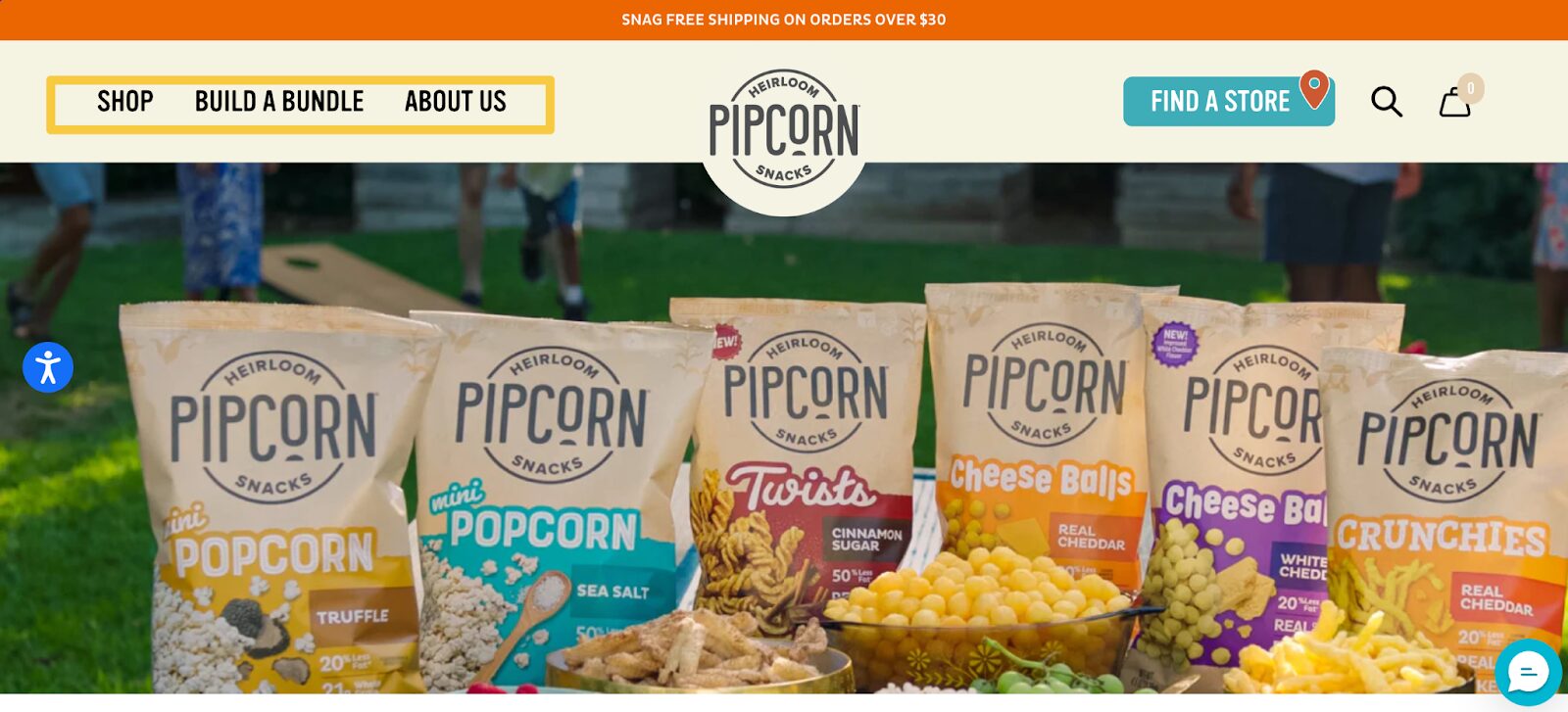 Pipcorn site navigation