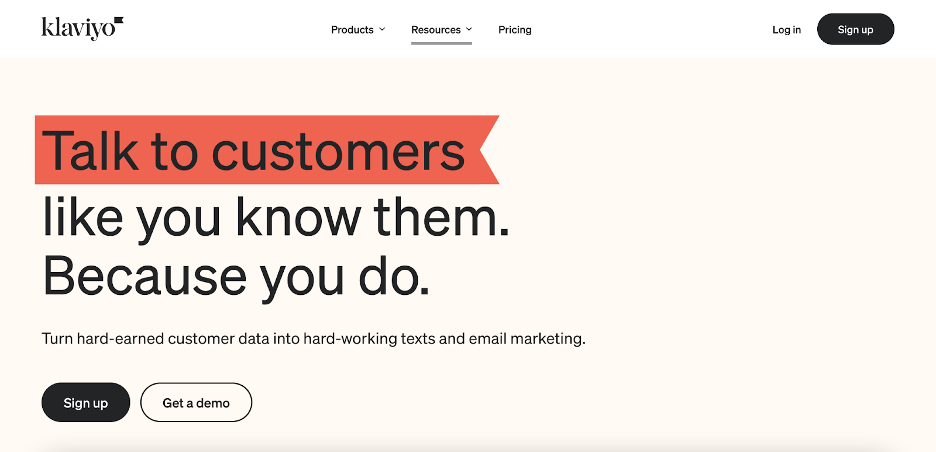 Klaviyo, an email marketing tool that allows you to collect email addresses