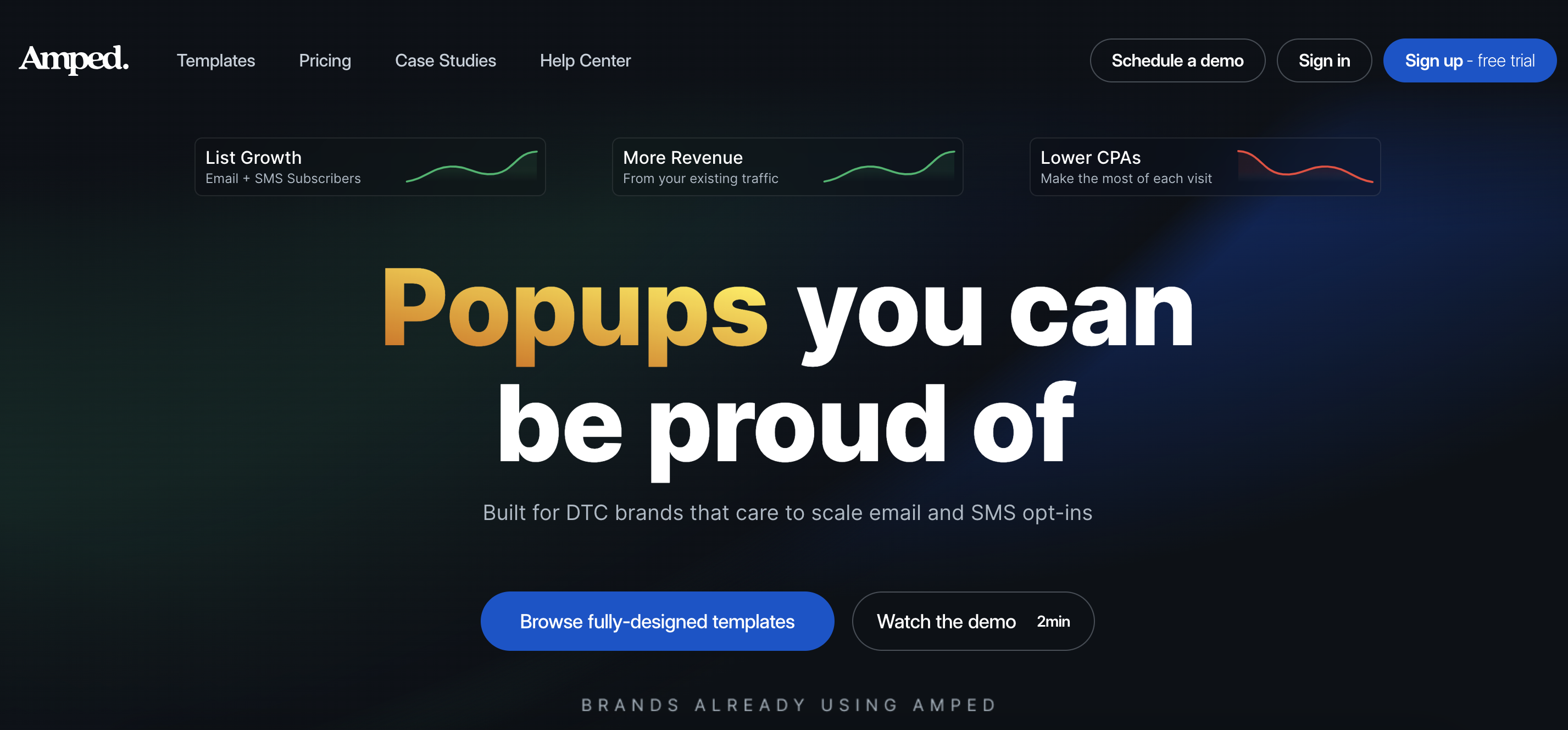 Amped pop-up tool