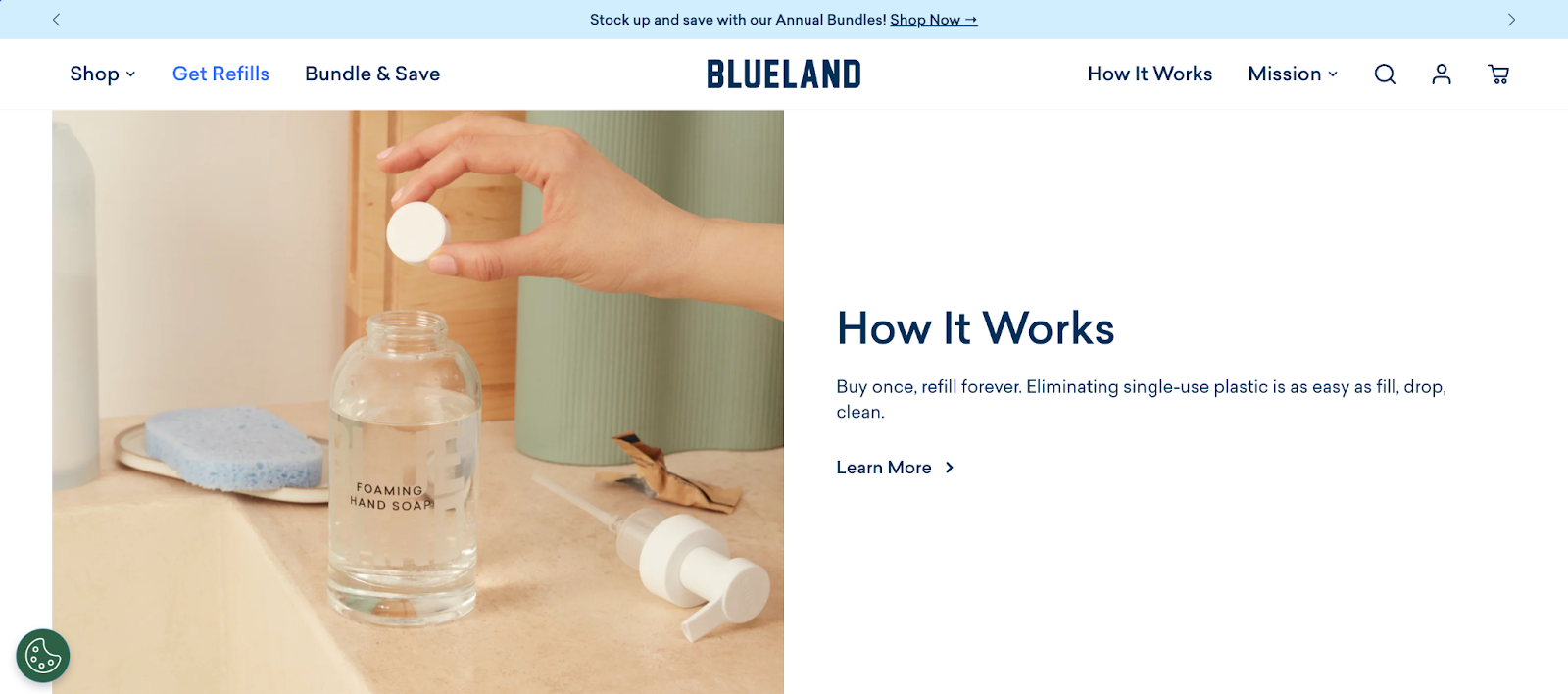Blueland production process
