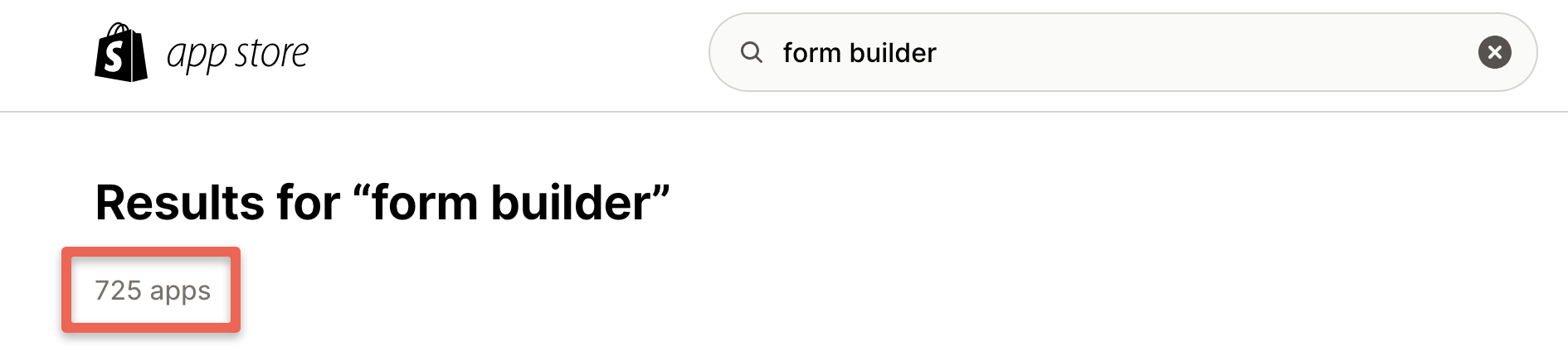 Number of form builders available in the app store