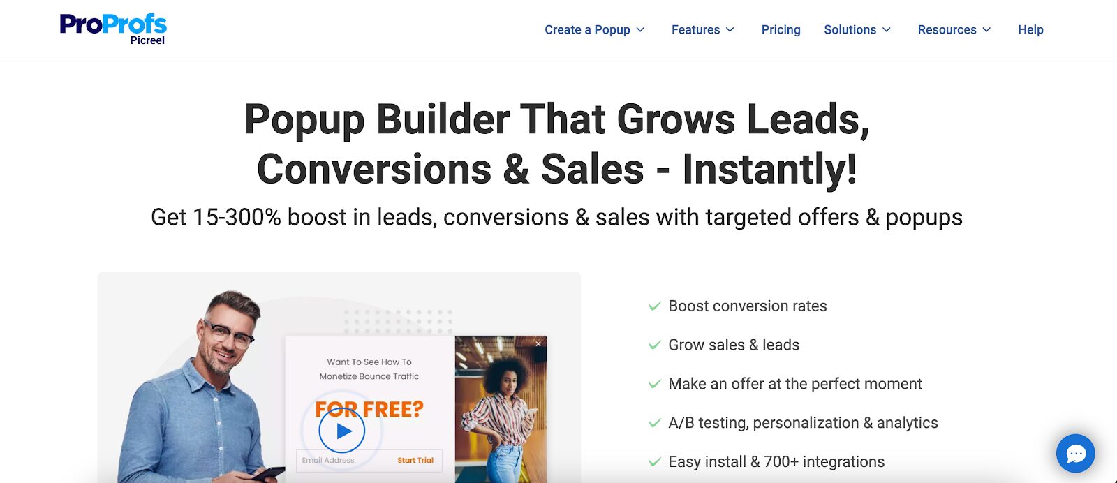 Convert new subscribers and send personalized offers with Picreel.