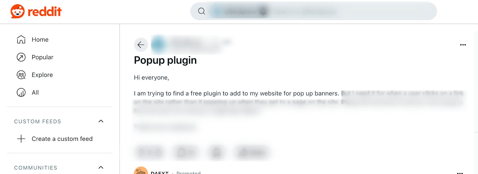 A Reddit post on finding the right popup creator plugin.