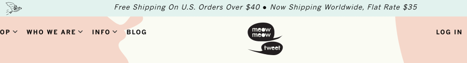 A Meow Meow Tweet free shipping bar