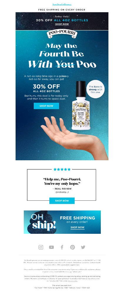 Write funny emails like Poo~Pourri