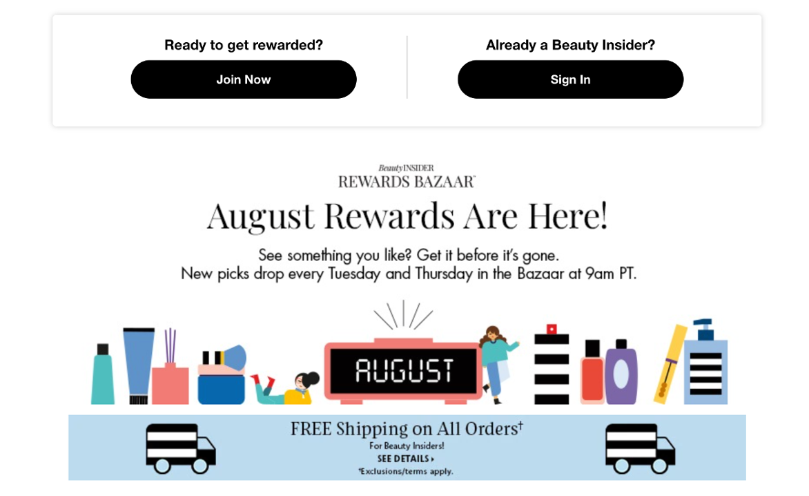 Gamification marketing example from Sephora
