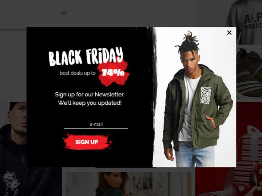 Popup Black Friday Marketing