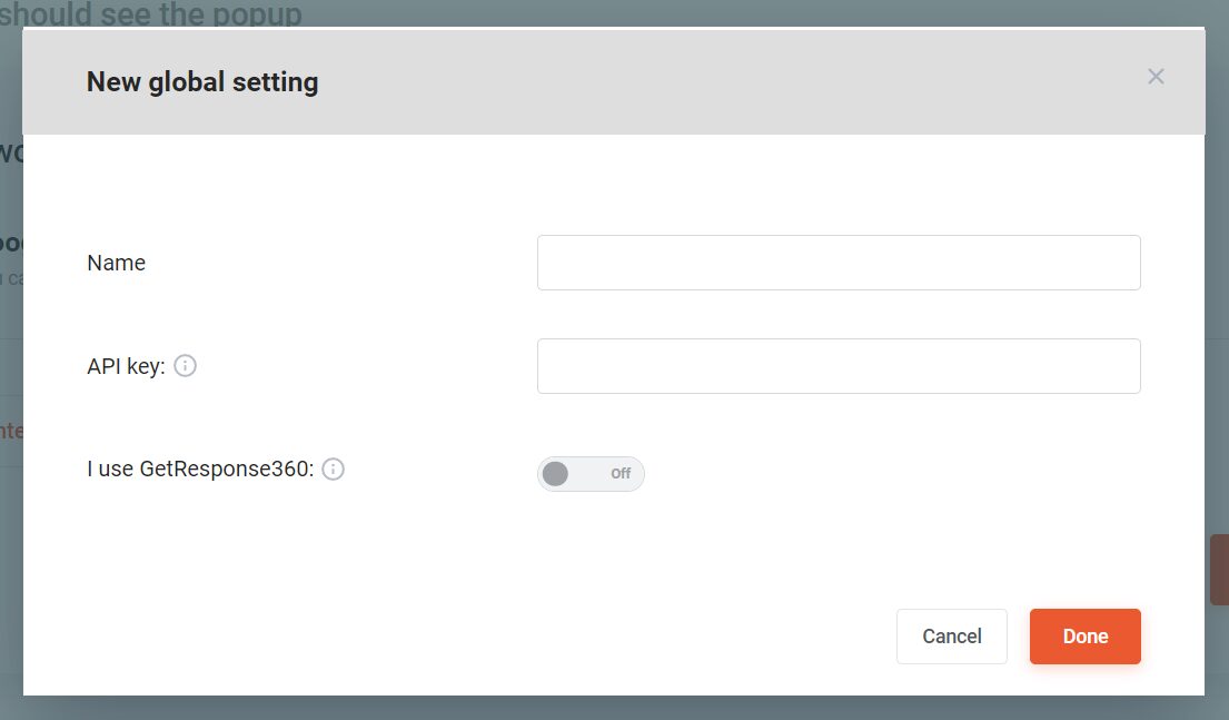 New global setting