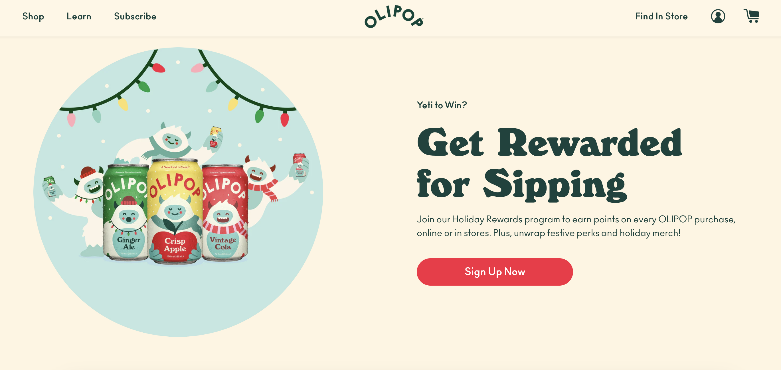 Olipop seasonal promotion