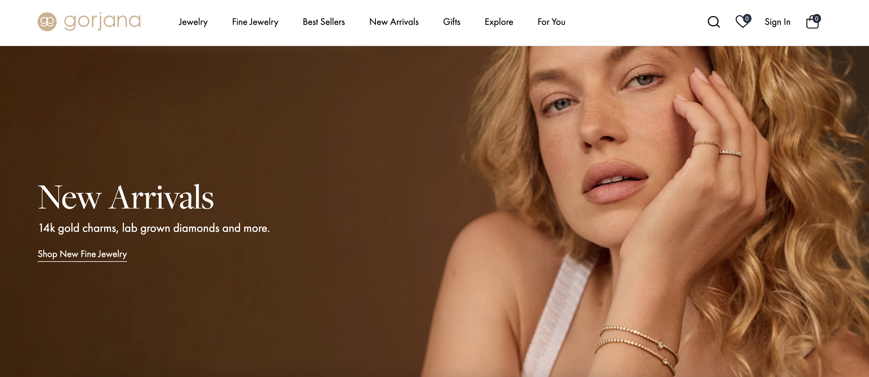 gorjana Shopify store