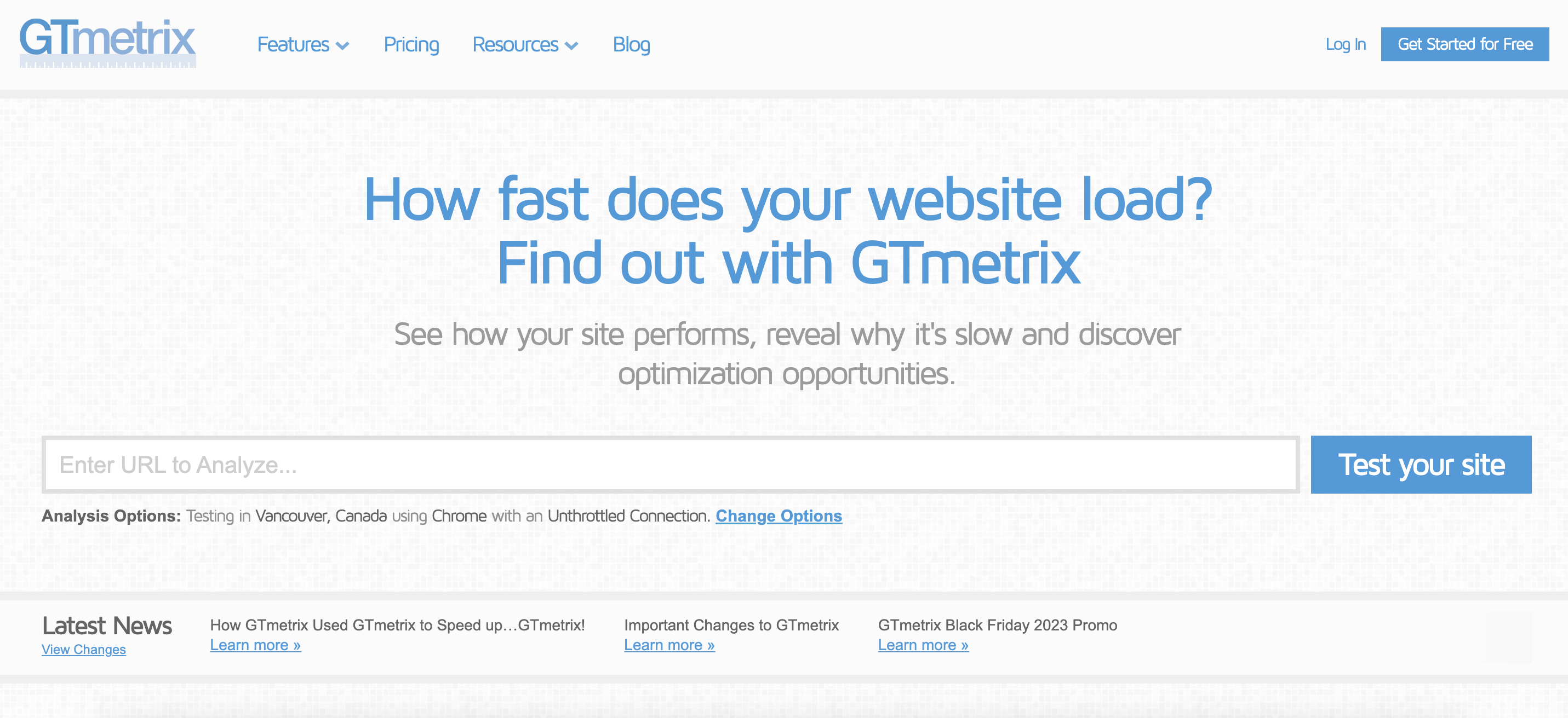 GTmetrix tool for a mobile-friendly website